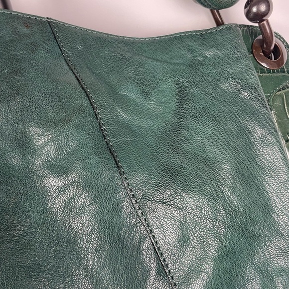 BCBGMAXAZRIA Green Large Hobo Shoulder Leather Bag - Picture 9 of 9